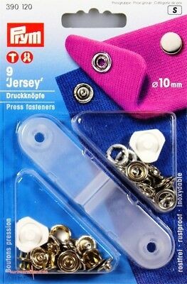 Image de PRYM Bouton pression sans couture « Jersey », capuchon lisse, 10mm, argenté