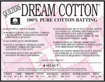 Image de Quilters Dream 100% Pure Cotton molleton (bourre) Select - Naturel