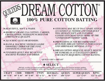 Image de Quilters Dream 100% Pure Cotton molleton (bourre) Select - Blanc