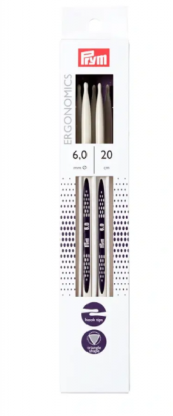 Image de PRYM Aiguille à tricoter 2 pointes Ergonomics 20cm