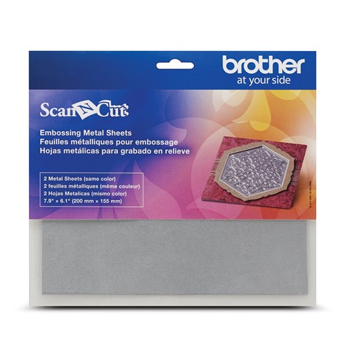 Image de BROTHER Feuilles en métal fini argent pour l'embossage  7.9po X 6.1po
