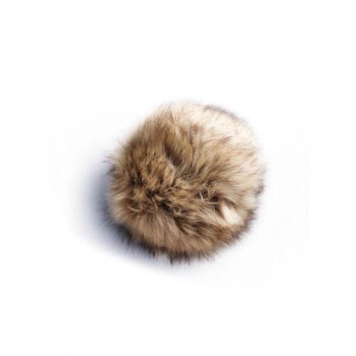 Image de BERGERE DE FRANCE Pompon fourrure synthétique avec bouton pression 15 cm