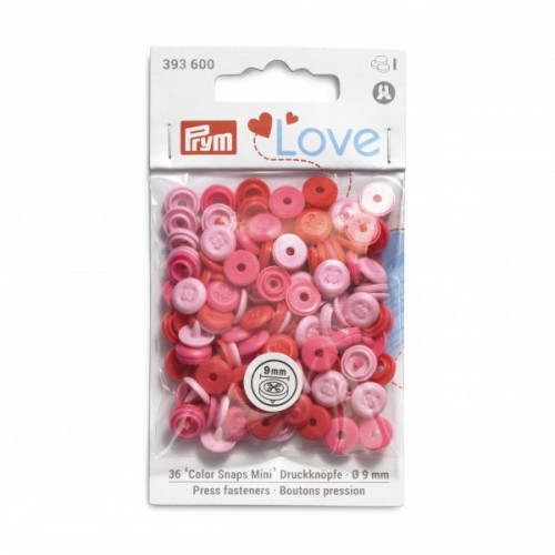 Image de PRYM Love Boutons pression « Color Snaps Mini » optique couture rose 9mm