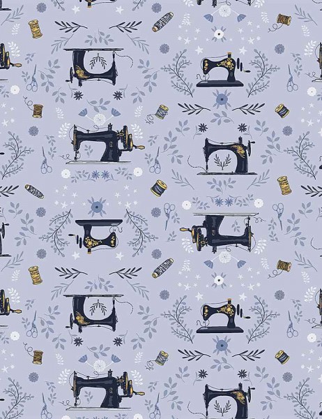 Image de Coton imprimé And Sew it Begins, collection Sew On & Sew Forth par Dear Stella
