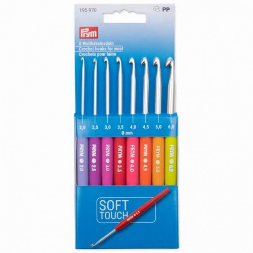Image de PRYM 8 crochets pour laine Soft Touch
