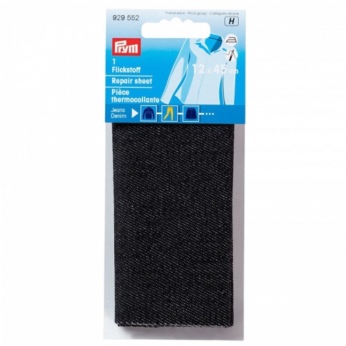 Image de PRYM Pièce de réparation thermocollante jeans noir