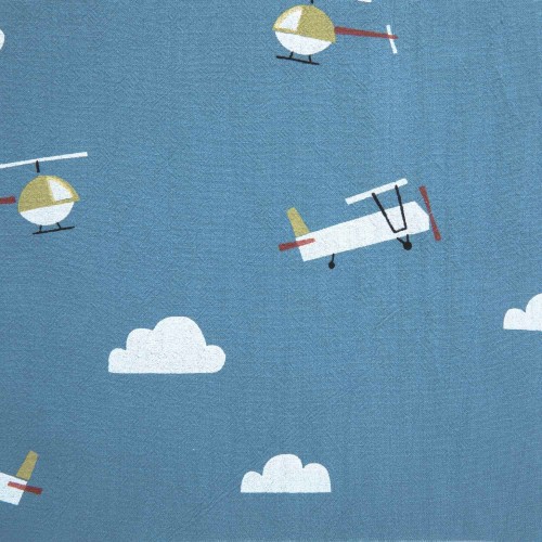 Image de KATIA FABRICS Coton tissé Avions Jade