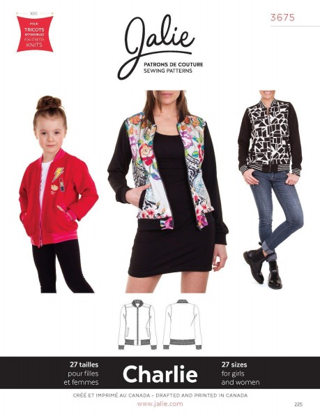 Image de Patron Jalie 3675 CHARLIE - Blouson aviateur