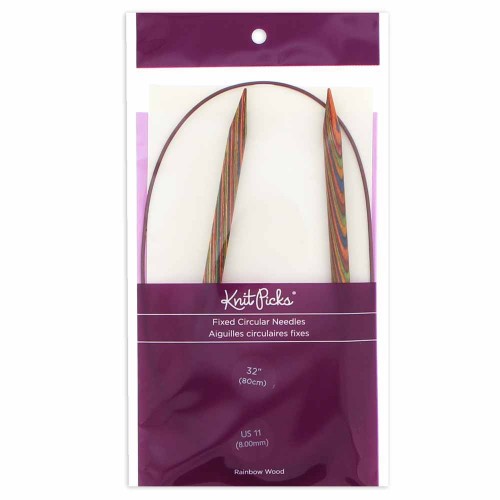 Image de KNIT PICKS Rainbow Aiguilles circulaires en bois - 80 cm/32″