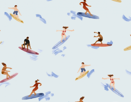 Image de Surf fond bleu - Microfibre imprimé (Boardshort) OEKO-TEX
