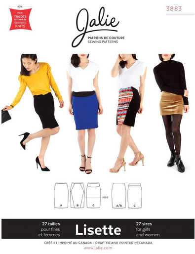 Image de Patron Jalie 3883 Lisette - Jupe crayon à enfiler