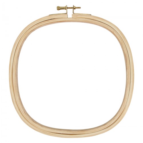 Image de UNIQUE CRAFT Cerceau à broder en bois - carrée - 20cm (8")