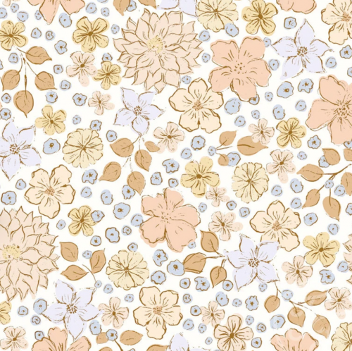 Image de Champ de Fleurs Bleu Ciel - Lycra imprimé 25 cm