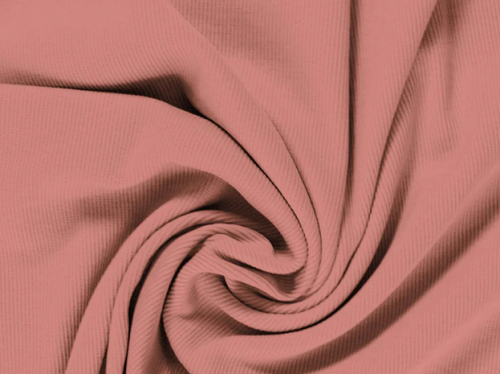 Image de Rose cendr&eacute; Uni - BabyRib OEKO-TEX