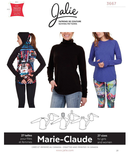 Image de Patron Jalie 3667 - MARIE-CLAUDE Chandails raglan