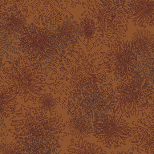 Image de &Eacute;l&eacute;ments floraux Orange roux - de Art Gallery Fabrics