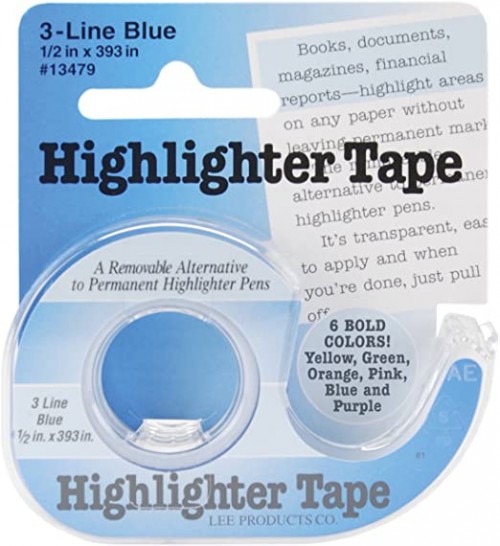 Image de Highlighter Tape - Distributeur de ruban surligneur, Bleu