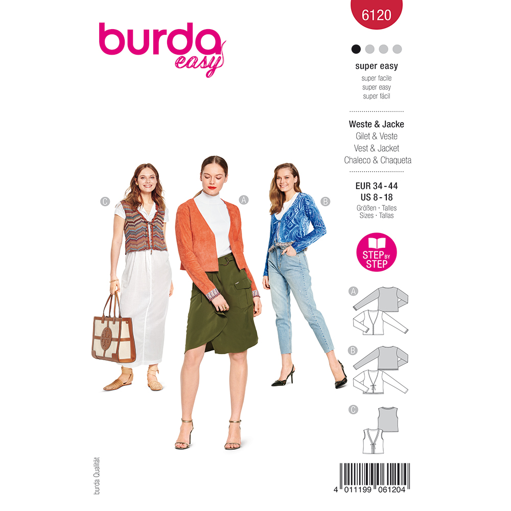 Image de BURDA - 6048 Robe chasuble avec encolure en V