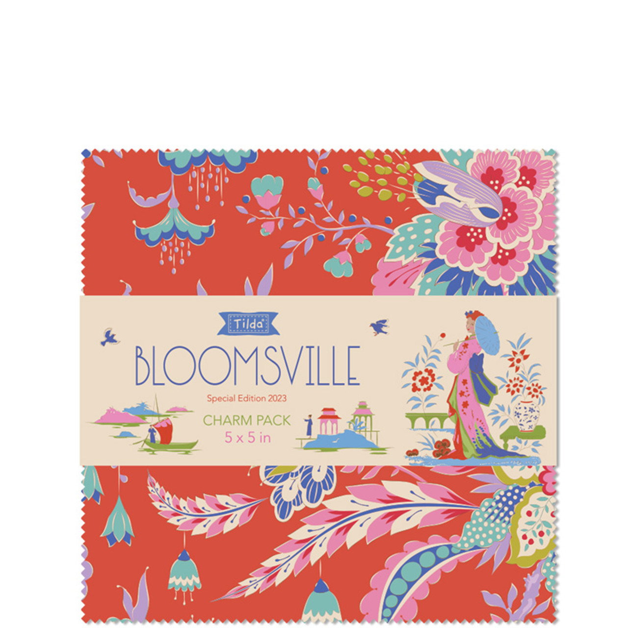 Image de TILDA BLOOMSVILLE , Charm Pack 40 pcs 5" x 5" (12,5 x 12,5 cm) - Collection principale compl&egrave;te