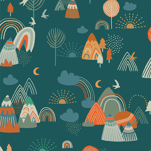 Image de Timberline Camping dans la For&ecirc;t - de Art Gallery Fabrics