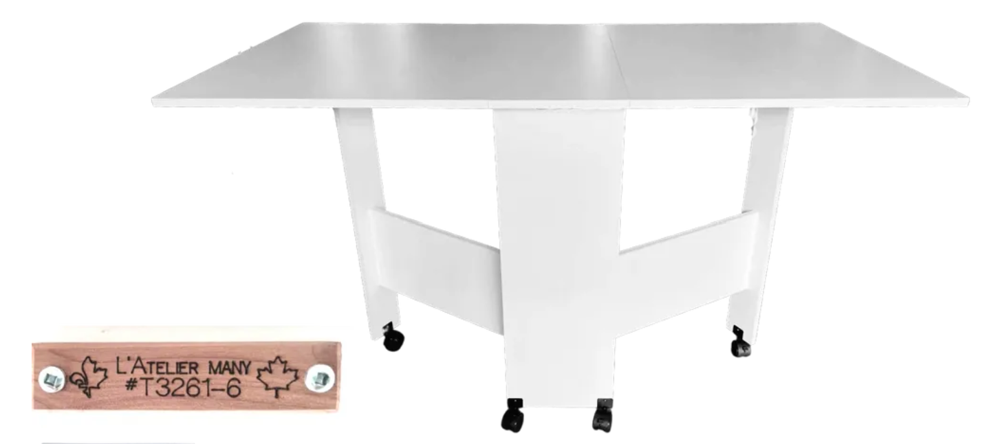 Image de Table de découpe et d'artisanat assemblée Blanche