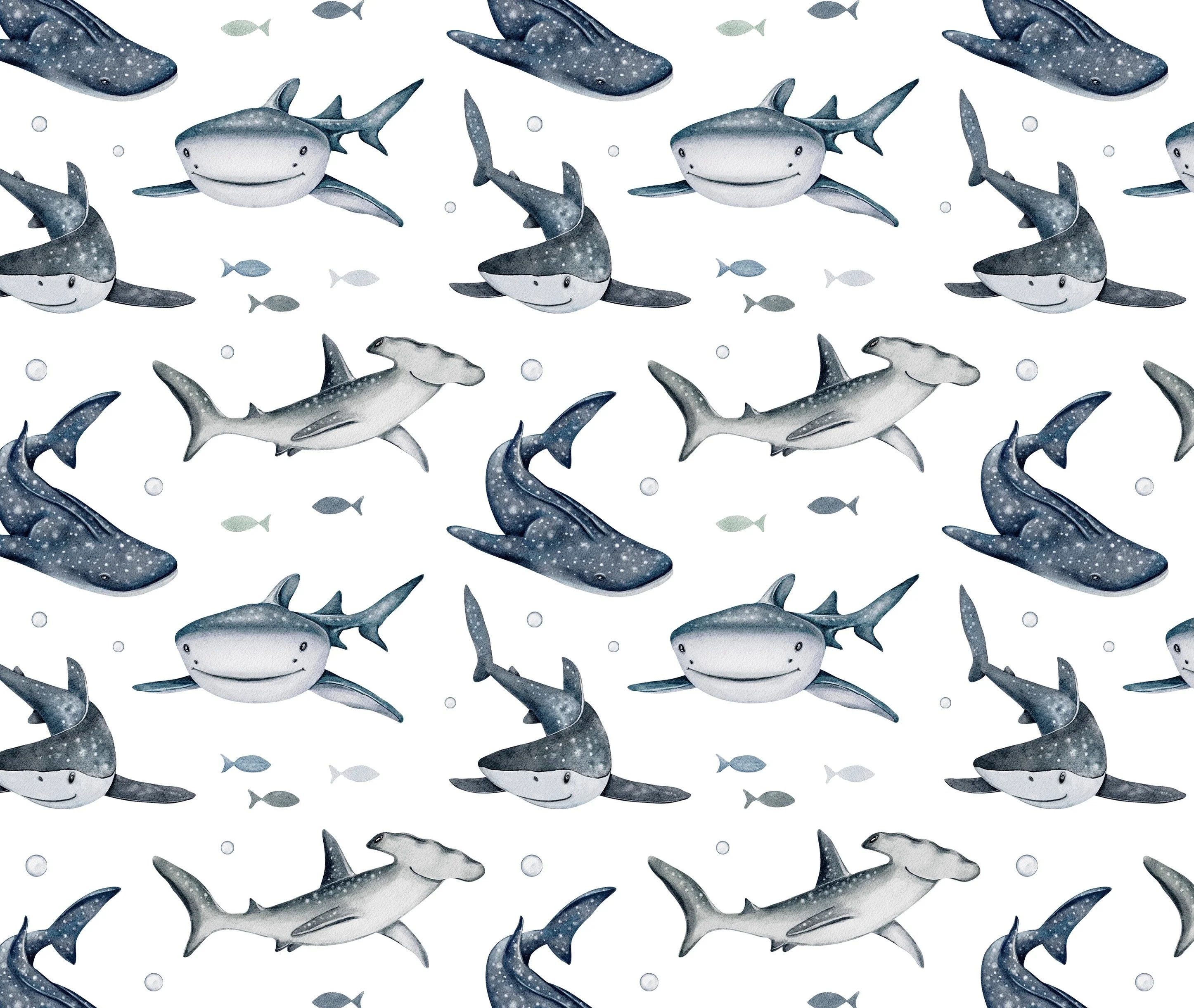 Image de Requins - Jersey imprimé OEKO-TEX