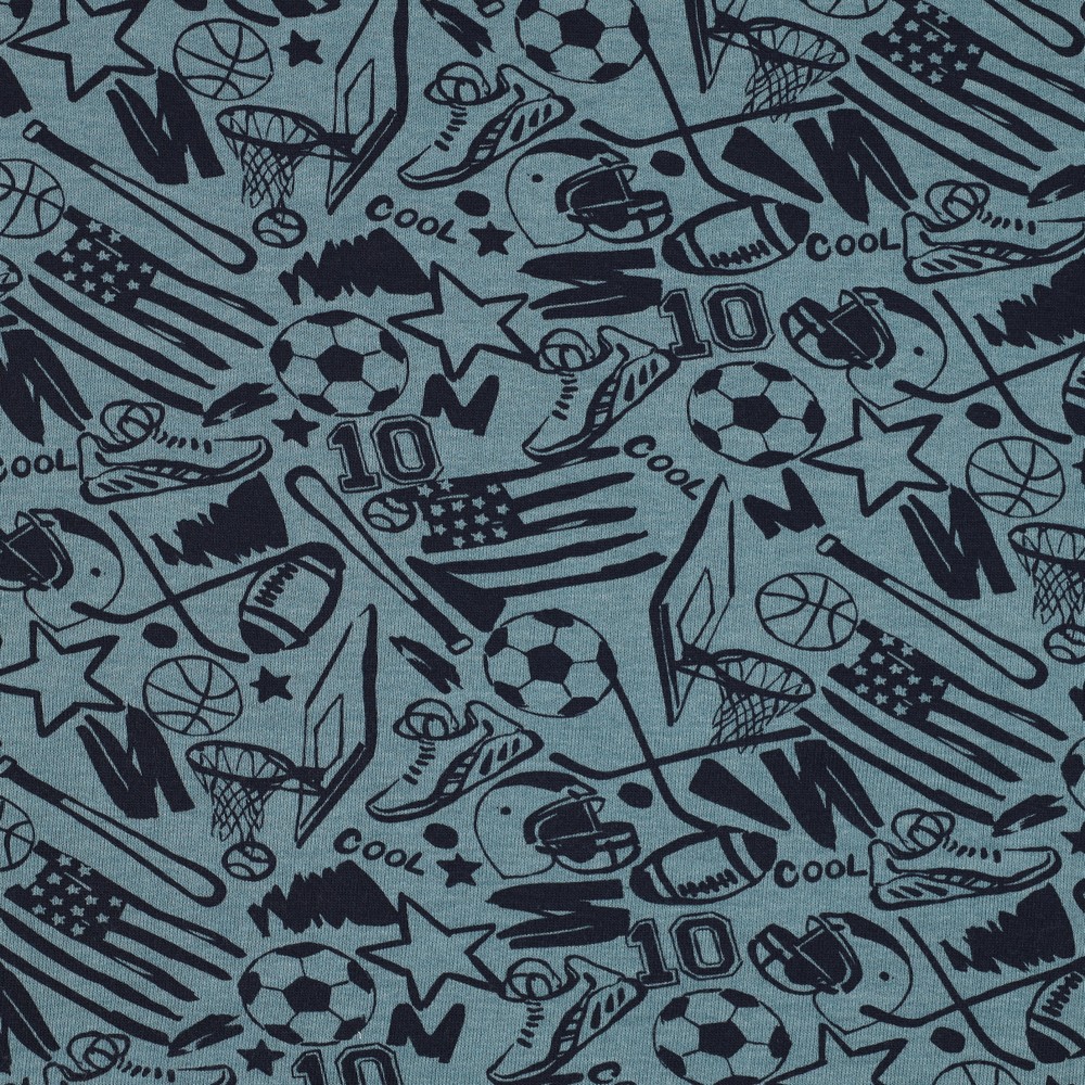 Image de Coton Ouaté sports bleu OEKO-TEX