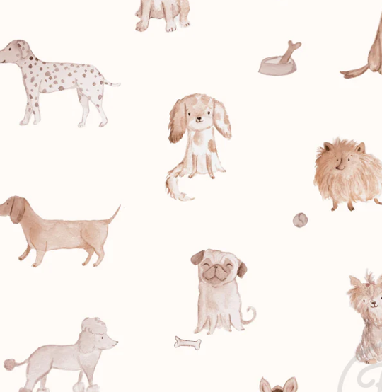 Image de Eco Tricot Peau de pêche - Chiens Or 1/2 m