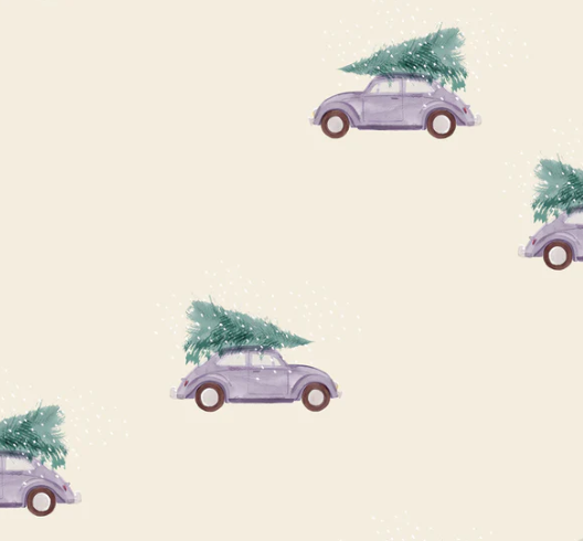 Image de Voiture bleue - French Terry imprimé OEKO-TEX