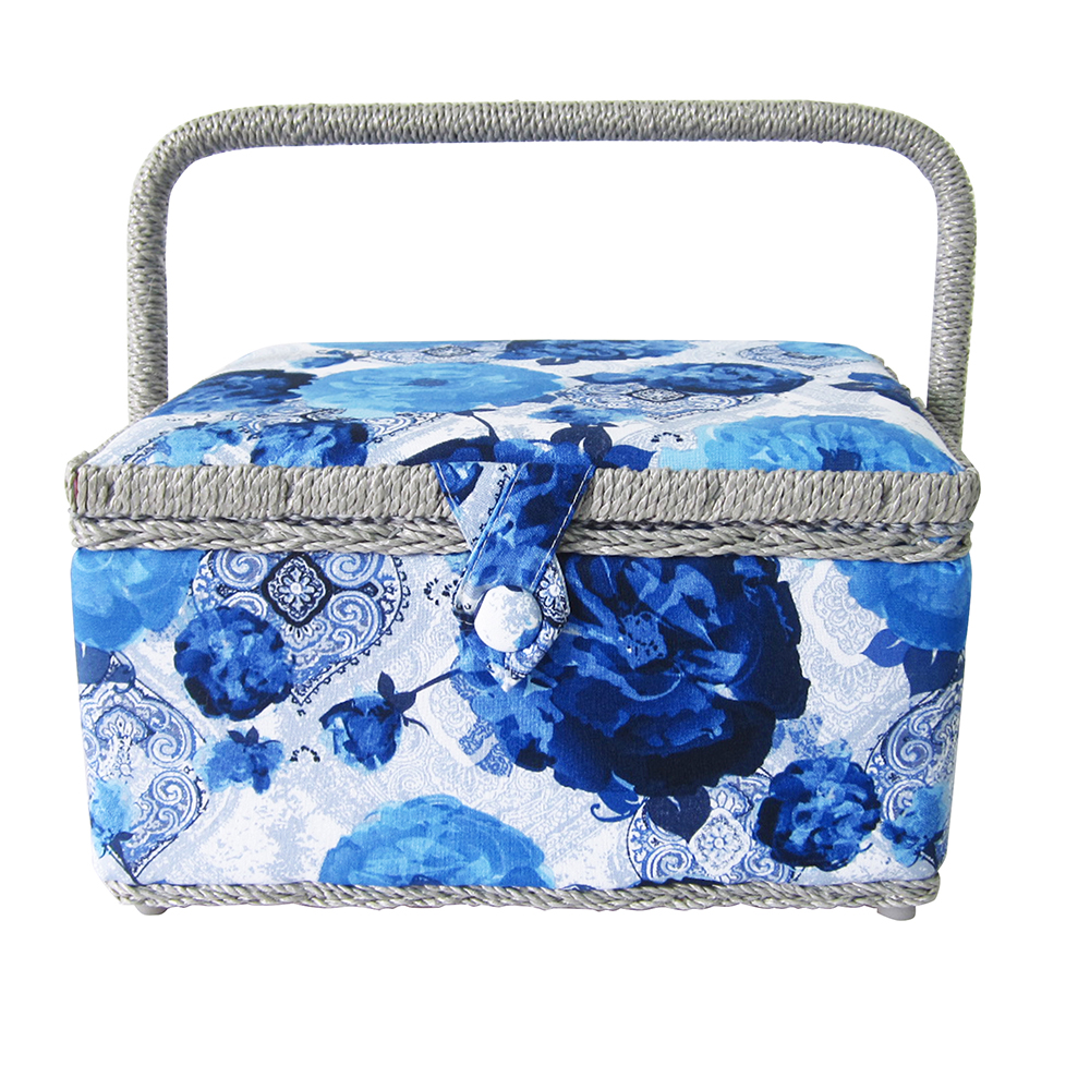 Image de VIVACE Panier à couture moyen - Blue Floral