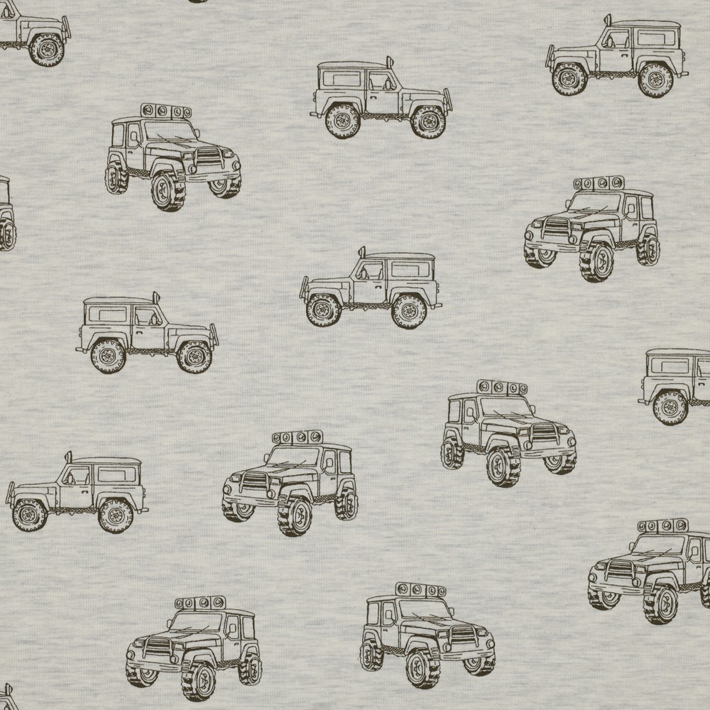 Image de Jeep M&eacute;lang&eacute; Ecru Jersey OEKO-TEX 1/2m