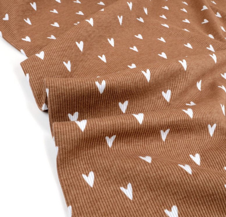 Image de Coeurs Temp&ecirc;te de sable - Rib organique 1/2 m