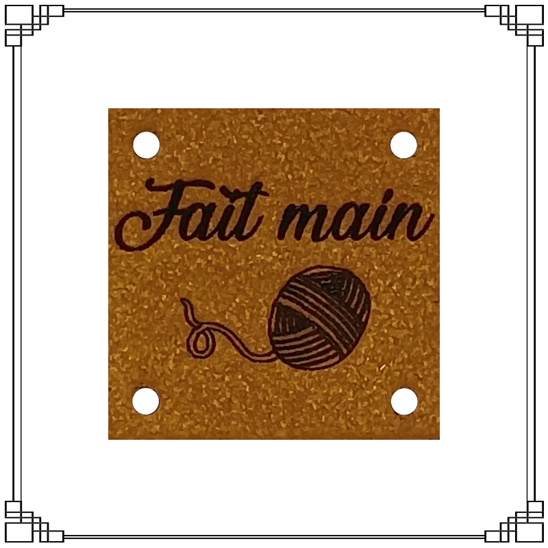Image de Étiquette Carrée “Fait Main” (16 couleurs)