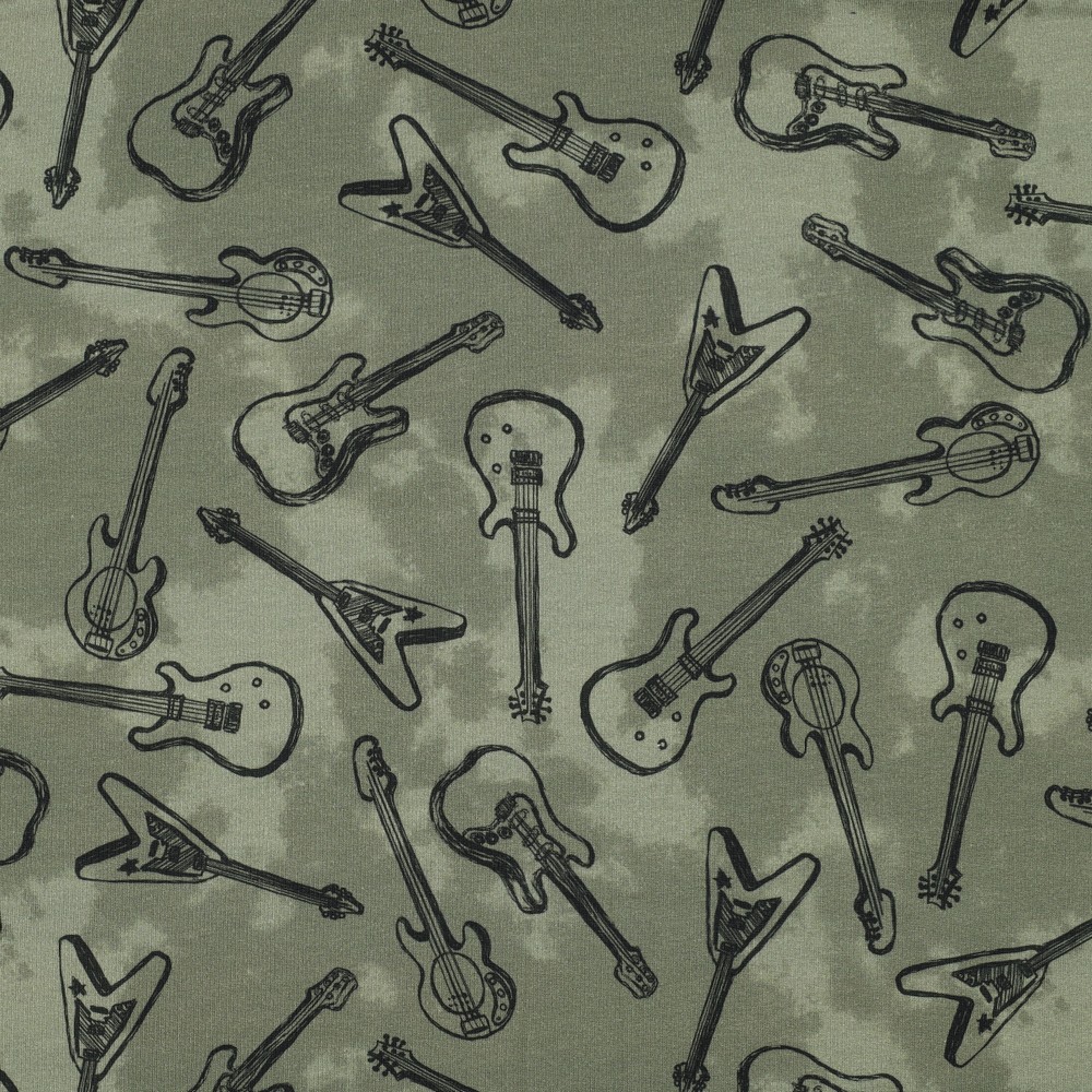 Image de Guitares Kaki - Jersey 1/2 m