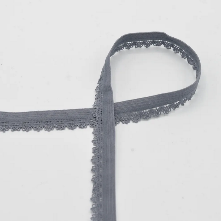 Image de Dentelle élastique 12 mm - Gris