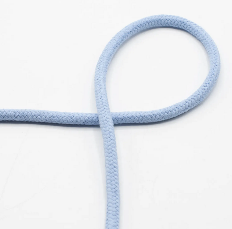 Image de Cordon en coton tissé 8 mm - Bleu bébé