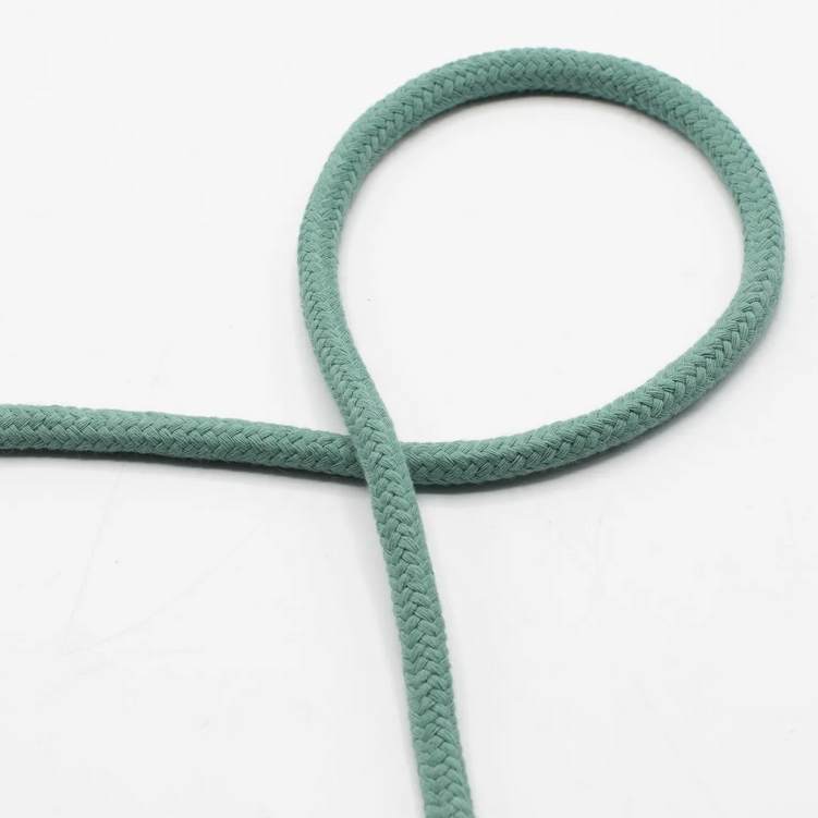 Image de Cordon en coton tissé 8 mm - Menthe foncé