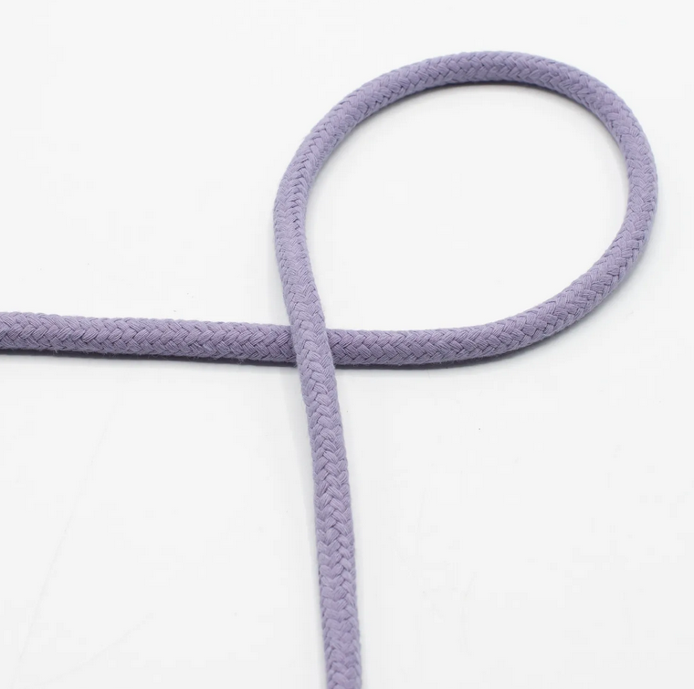 Image de Cordon en coton tissé 8 mm - Lilas