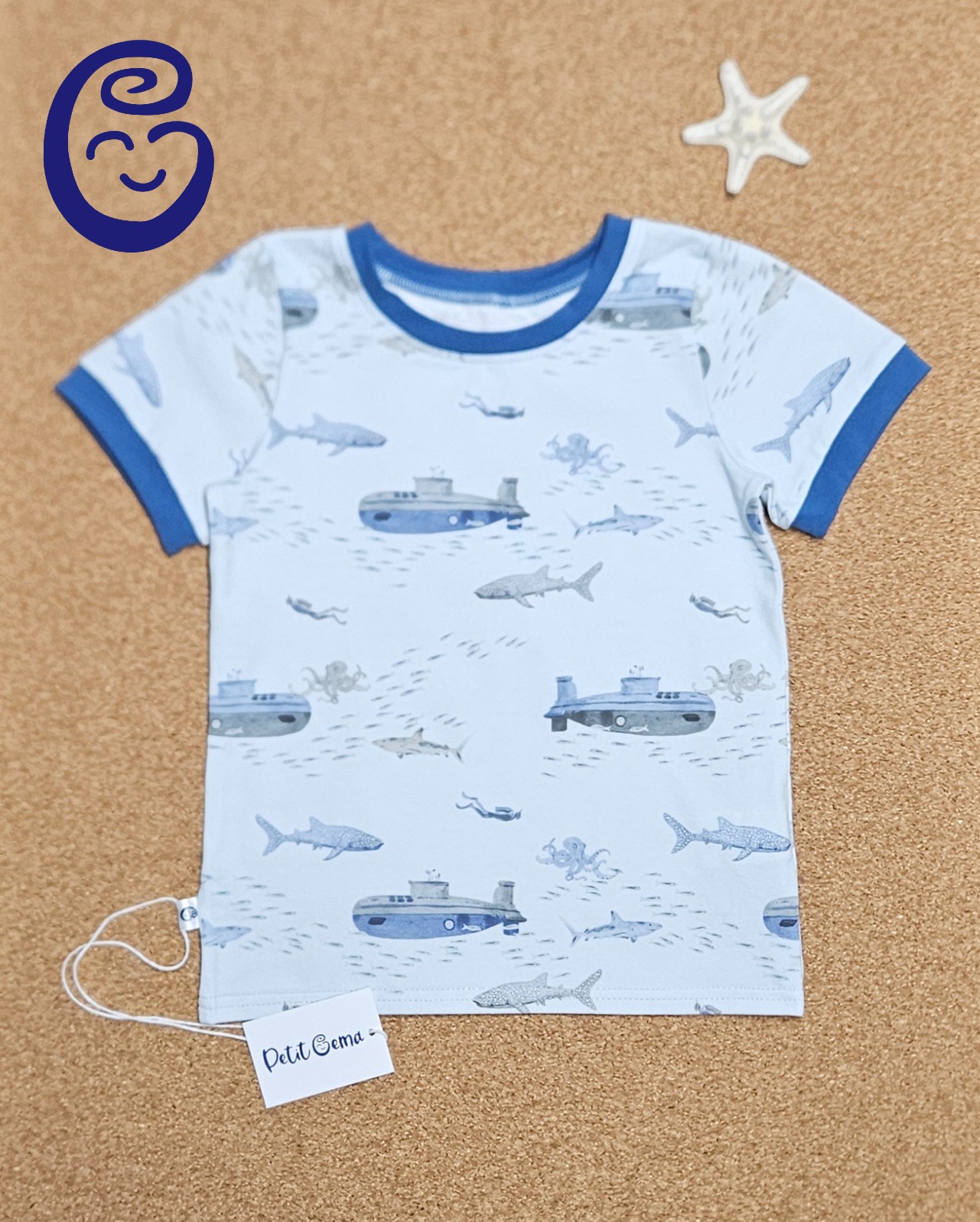 Image de Petit Gema : Chandail Évolutif Vie Marine 3-6 ans