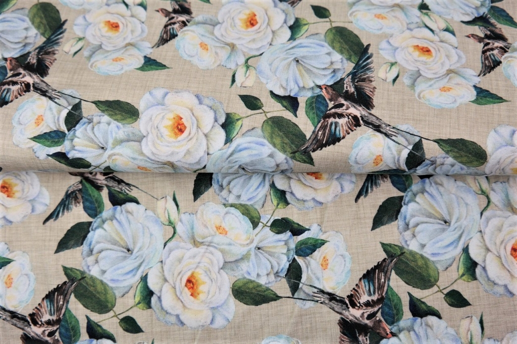 Image de Pivoines & Lin - Jersey 1/2 m