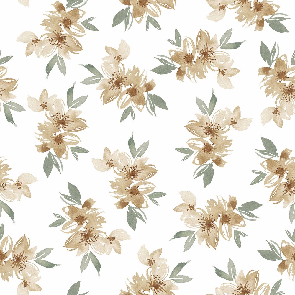 Image de Jersey - Fleurs de p&ecirc;chers 1/2 m