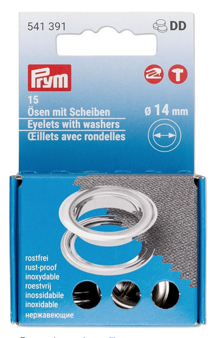 Image de Prym Œillets et rondelles, 14,0mm, argenté