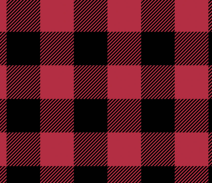Image de Jersey - Carreaux rouge/noir 1/2 m