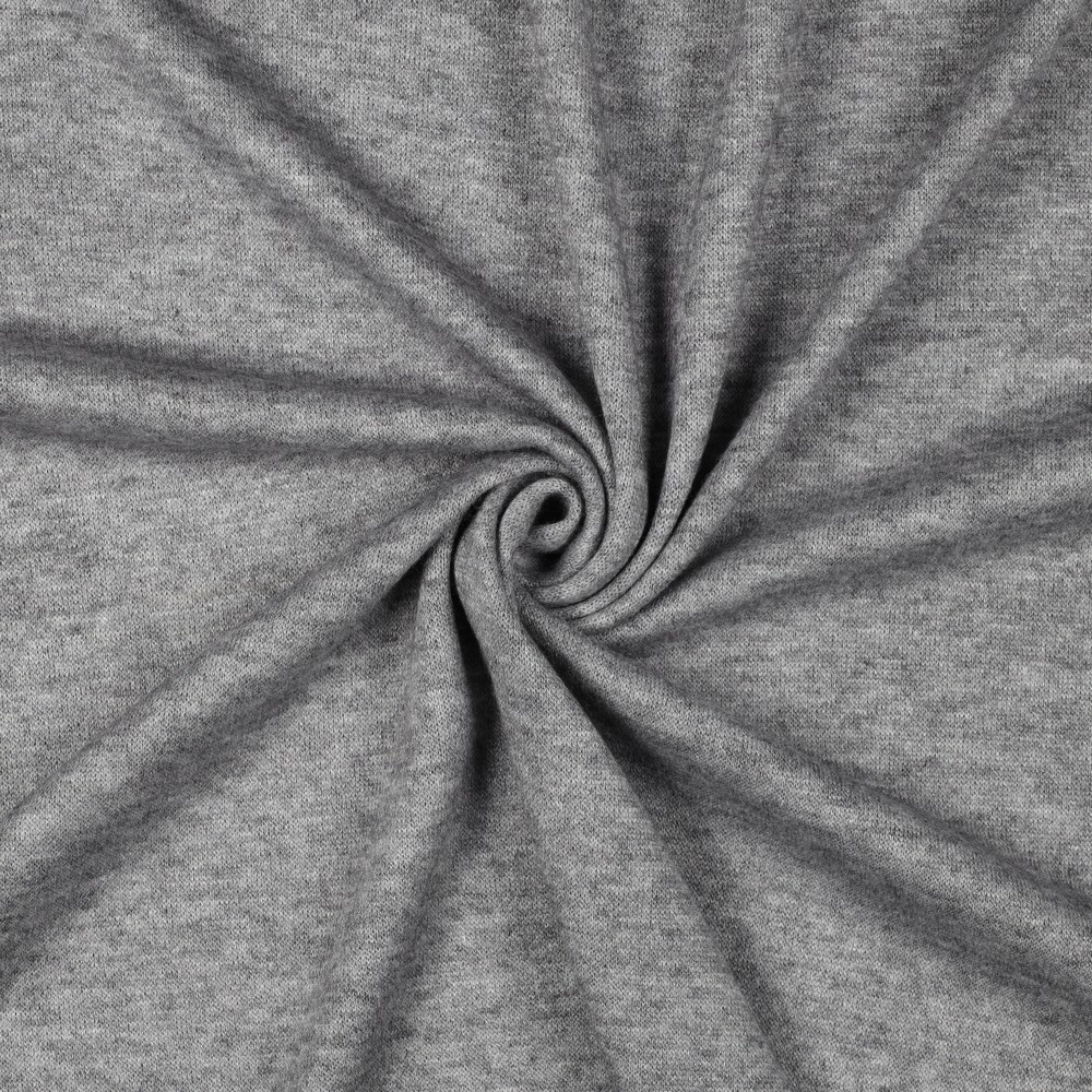 Image de Gris m&eacute;lang&eacute; - Jersey recycl&eacute; 1/2 m