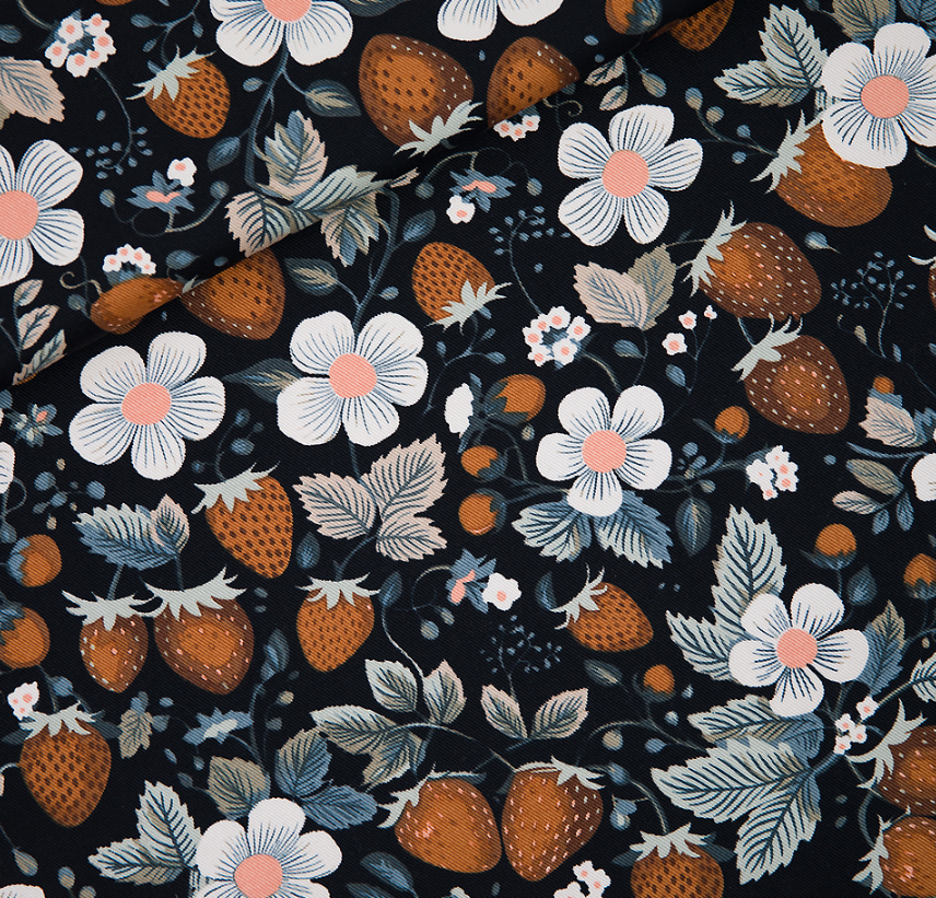 Image de Fraises - Coton Gabardine de SYAS 1/2 m
