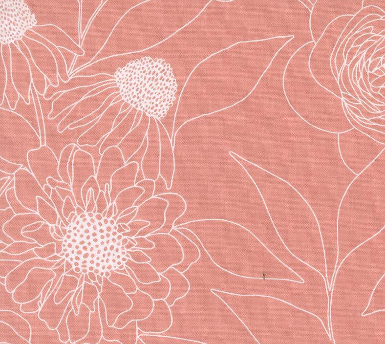 Image de ''Botany'' par Alli K - Fougère fond rose / Coton 1/2 m