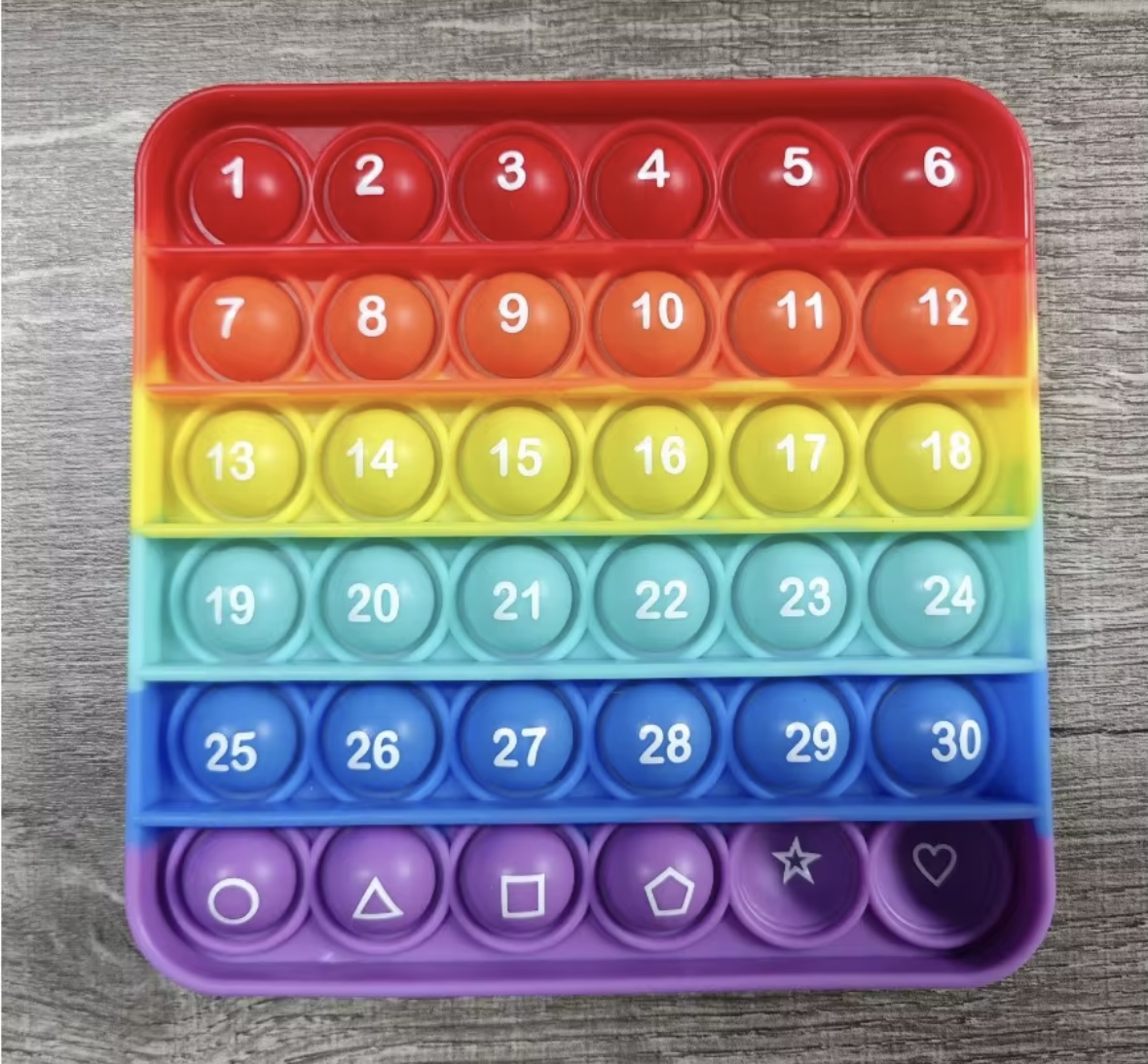 Image de Compteur de rangs en silicone pour le tricot ou le crochet (Pop it).