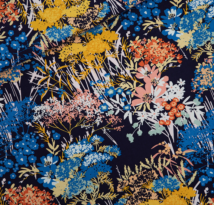 Image de Bleu du soir - Coton Gabardine de SYAS 1/2 m