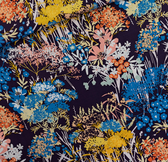 Image de Fleurs sauvages Bleu du soir - Ecovero de See You At Six 1/2 m