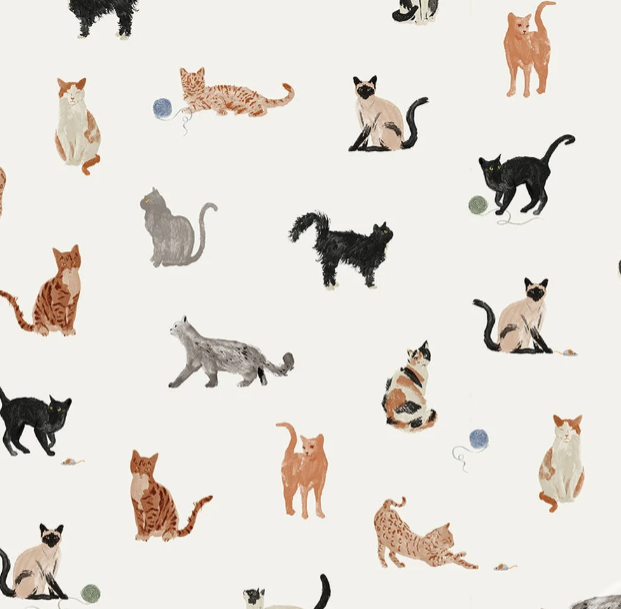 Image de Chats - Coton Gabardine 1/2 m